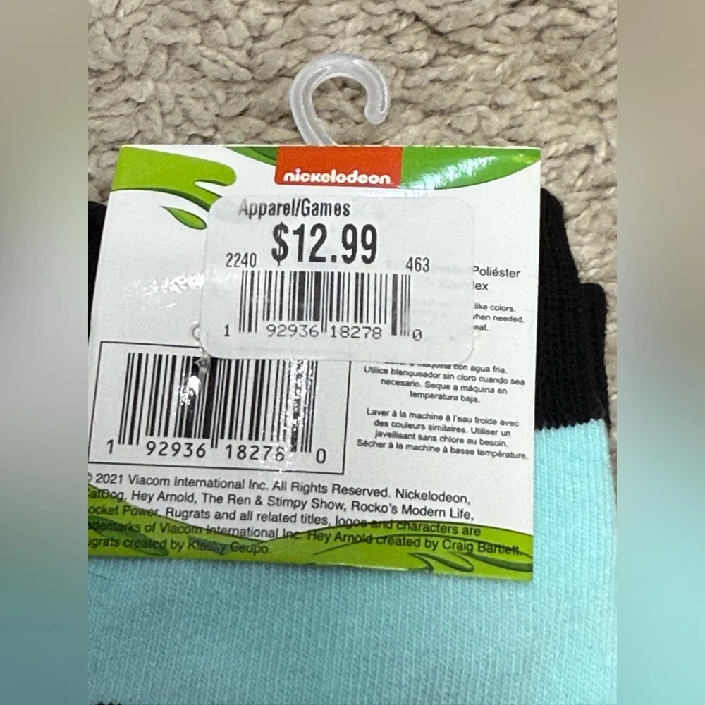 Licensed Nickelodeon Rugrats Socks — New in pkg